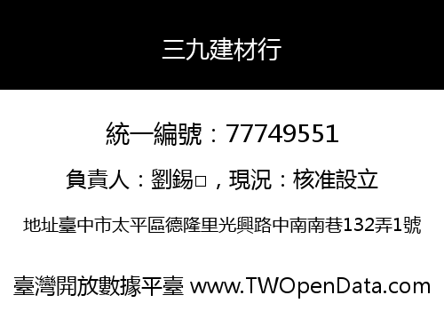 三九建材行