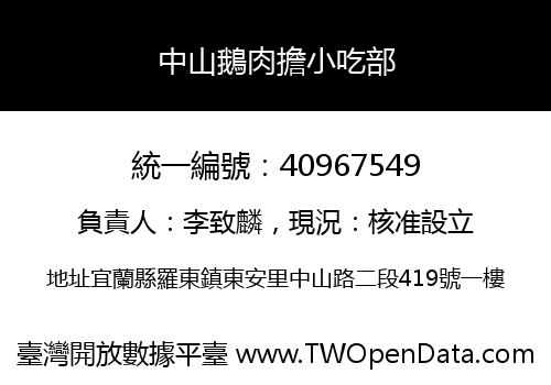 中山鵝肉擔小吃部