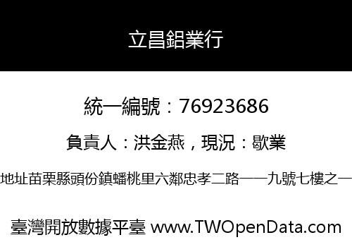 立昌鋁業行