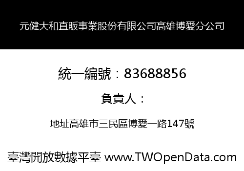 元健大和直販事業股份有限公司高雄博愛分公司