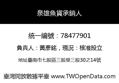 泉雄魚貨承銷人