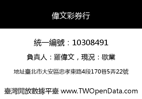 偉文彩券行