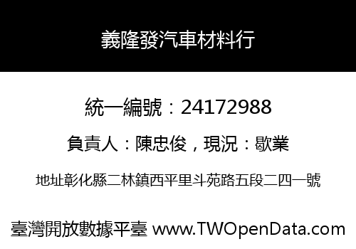 義隆發汽車材料行