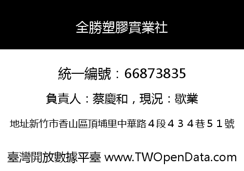 全勝塑膠實業社