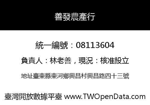 善發農產行