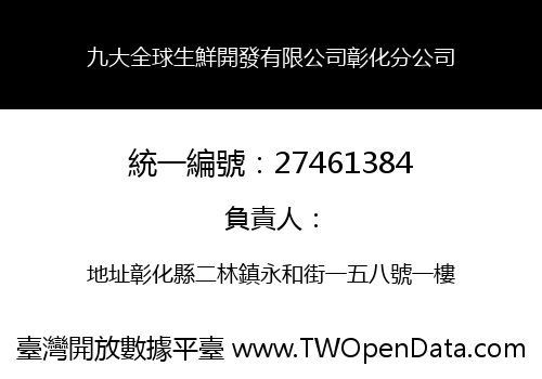 九大全球生鮮開發有限公司彰化分公司