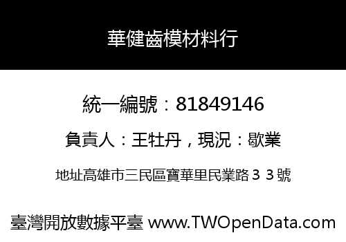 華健齒模材料行