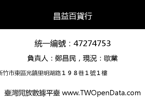 昌益百貨行