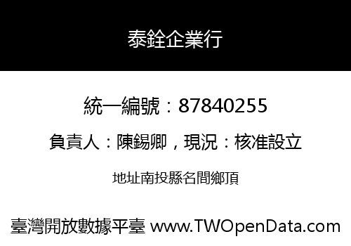 泰銓企業行
