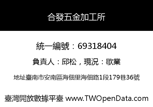 合發五金加工所