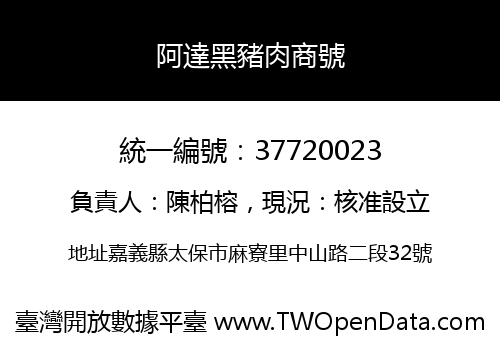 阿達黑豬肉商號