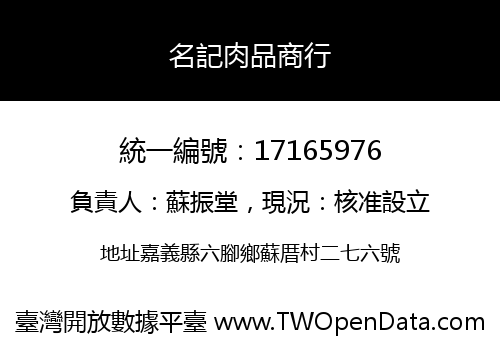 名記肉品商行