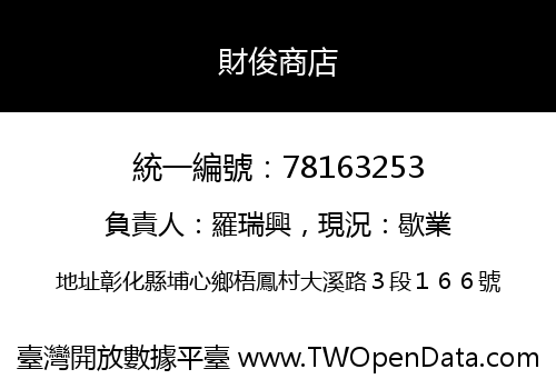 財俊商店
