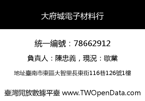 大府城電子材料行