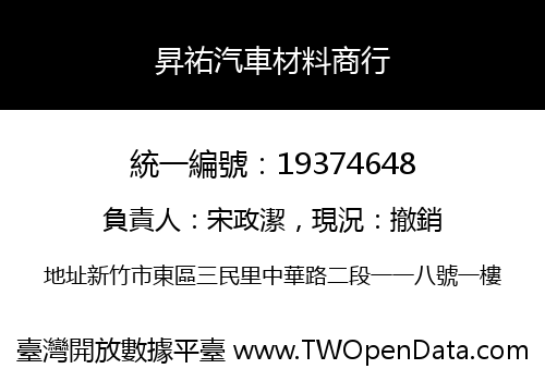 昇祐汽車材料商行