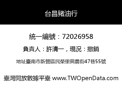 台昌豬油行