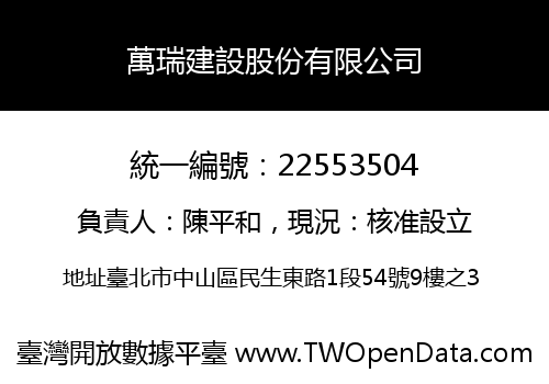 萬瑞建設股份有限公司