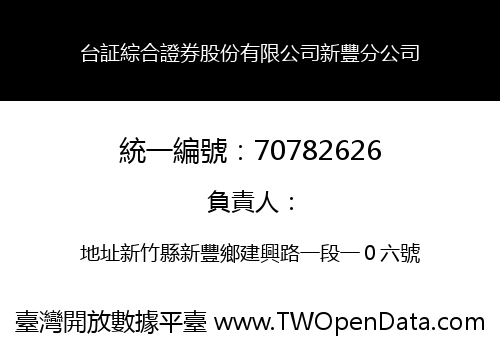 台証綜合證券股份有限公司新豐分公司