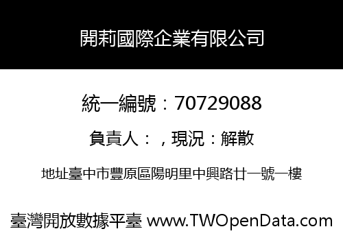 開莉國際企業有限公司