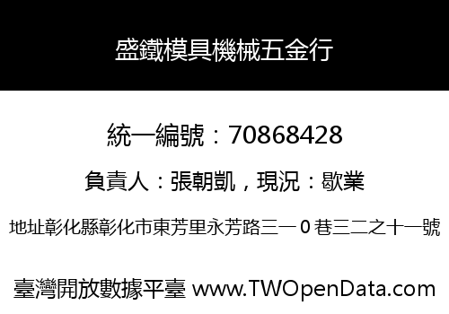 盛鐵模具機械五金行