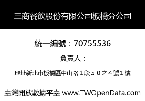 三商餐飲股份有限公司板橋分公司