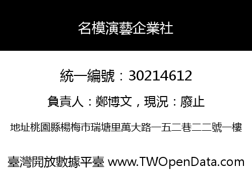 名模演藝企業社