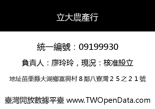 立大農產行