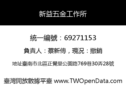 新益五金工作所