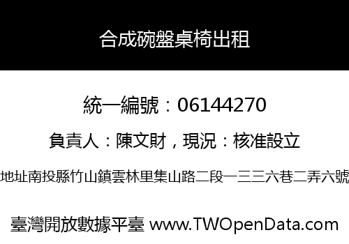 合成碗盤桌椅出租