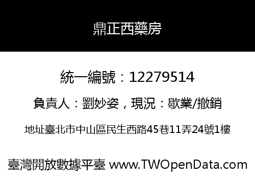 鼎正西藥房