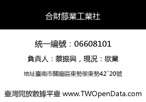 合財籐業工業社