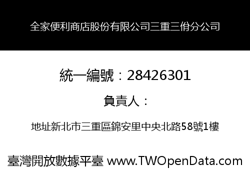 全家便利商店股份有限公司三重三佾分公司