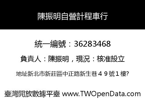 陳振明自營計程車行
