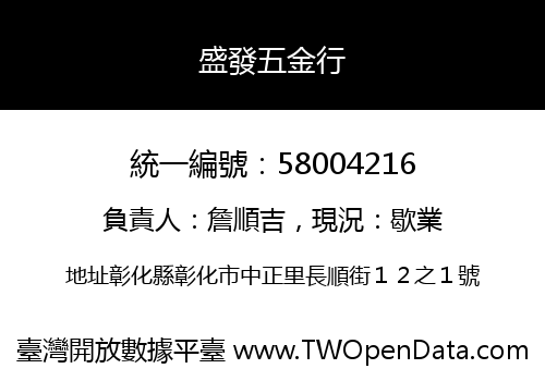 盛發五金行