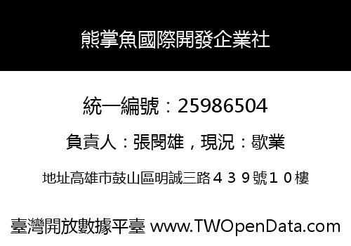 熊掌魚國際開發企業社
