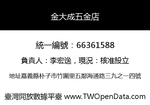 金大成五金店