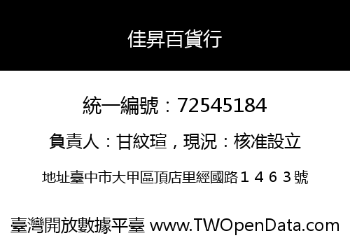 佳昇百貨行