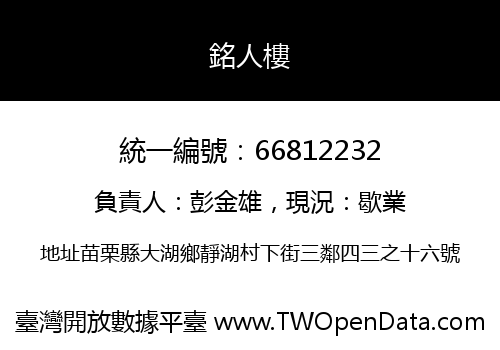 銘人樓