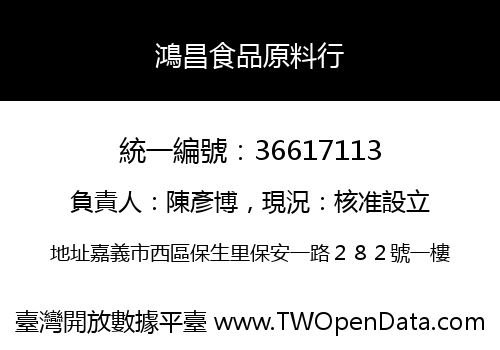 鴻昌食品原料行