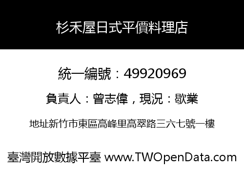杉禾屋日式平價料理店