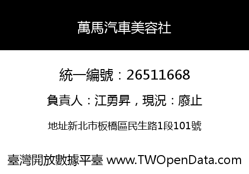 萬馬汽車美容社