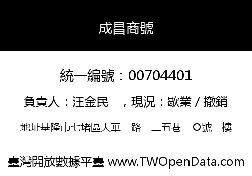 成昌商號