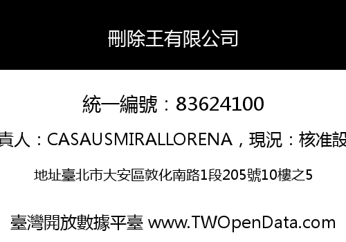 刪除王有限公司