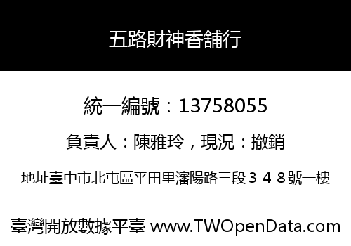 五路財神香舖行