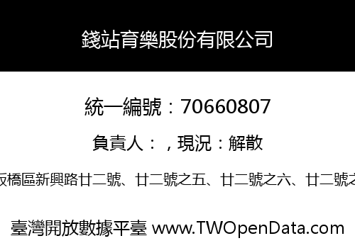 錢站育樂股份有限公司