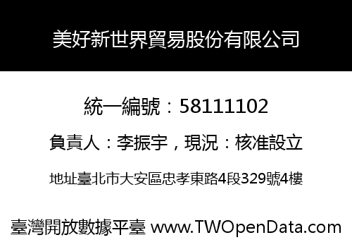 美好新世界貿易股份有限公司