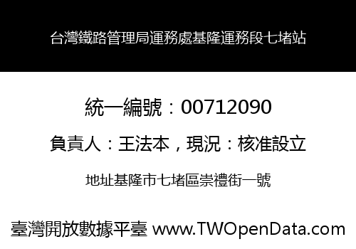 台灣鐵路管理局運務處基隆運務段七堵站