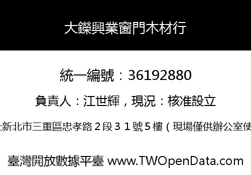 大鑅興業窗門木材行