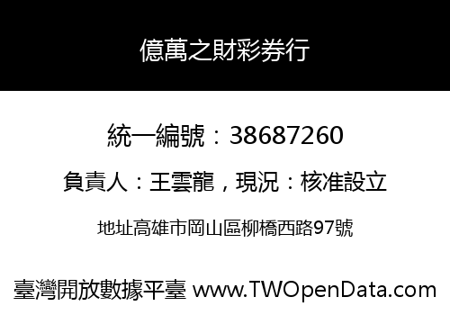 億萬之財彩券行