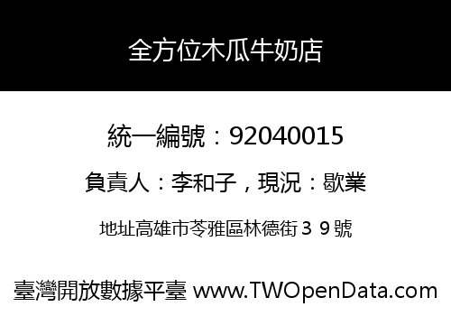 全方位木瓜牛奶店